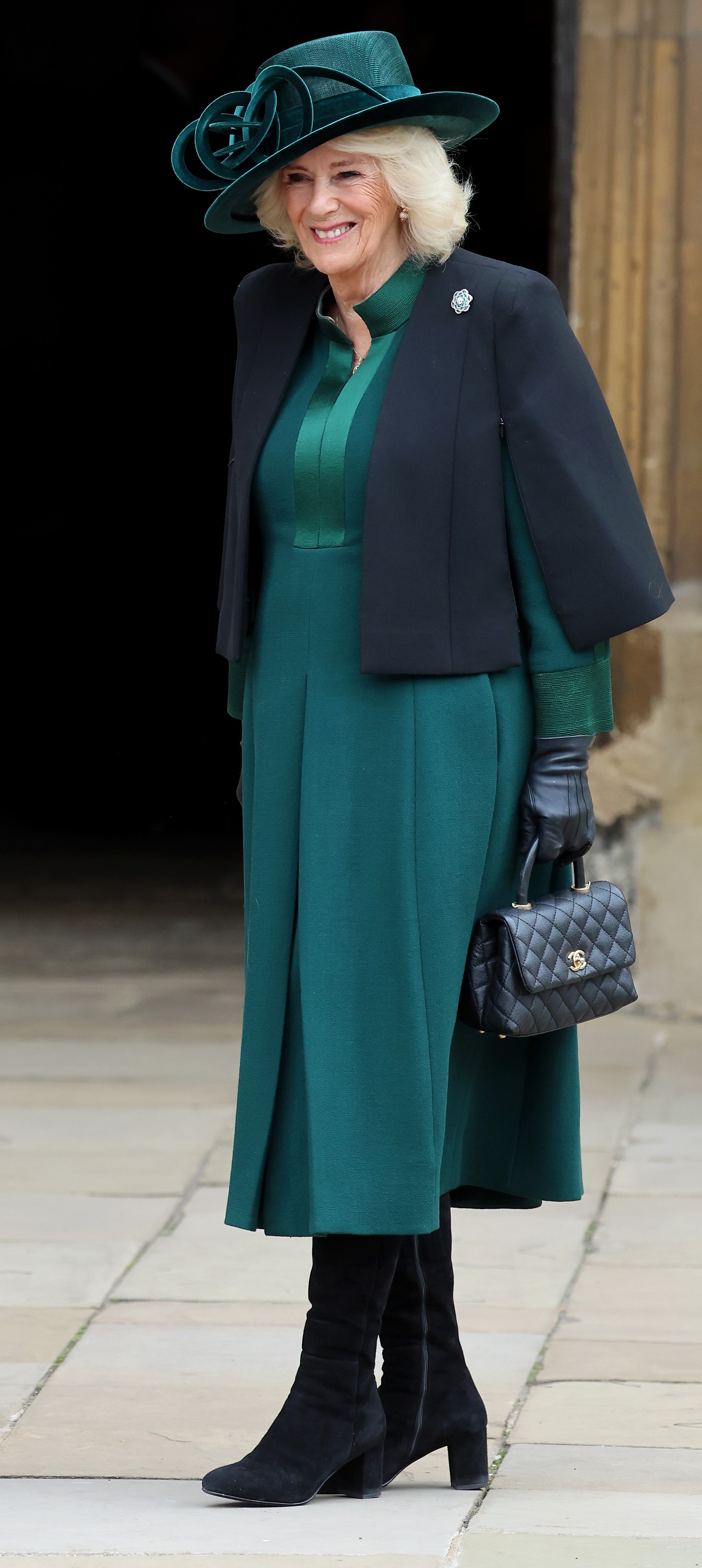 Queen Camilla attend the Easter Mattins Service at Windsor Castle on March 31, 2024 in Windsor, England. (Photo by Chris Jackson/Getty Images)