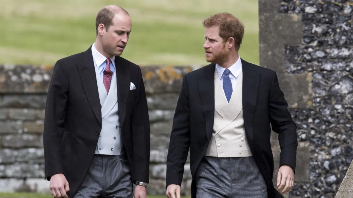 Prince William, Duke of Cambridge and Prince Harry arrive for the wedding ceremony of Pippa Middleton to James Matthews at St Mark's Church as the bridesmaids and pageboys walk ahead on May 20, 2017 in Englefield Green, England. (Photo by Arthur Edwards - WPA Pool/Getty Images)