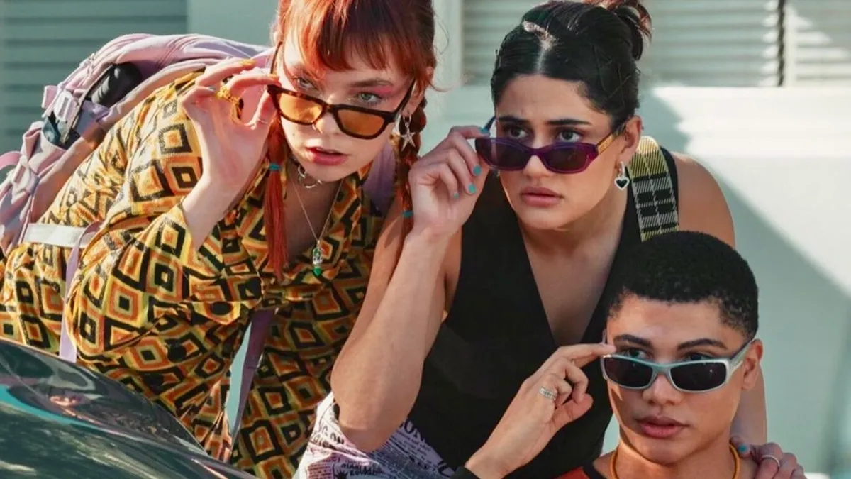 The cast of the Netflix teen series, ‘Heartbreak High’ wearing sunglasses