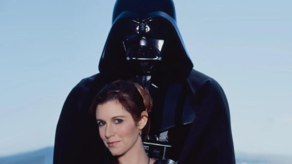 Carrie Fisher with Darth Vader