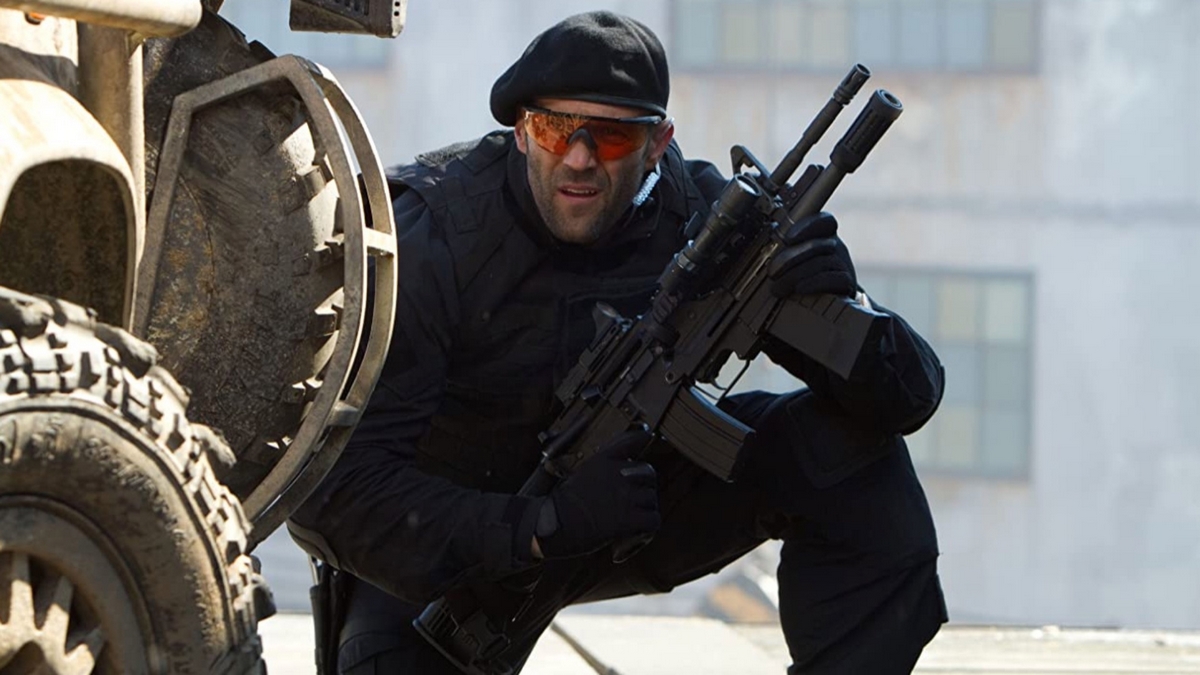 Jason Statham ready for action in the set of Expendables 4, or Expend4bles