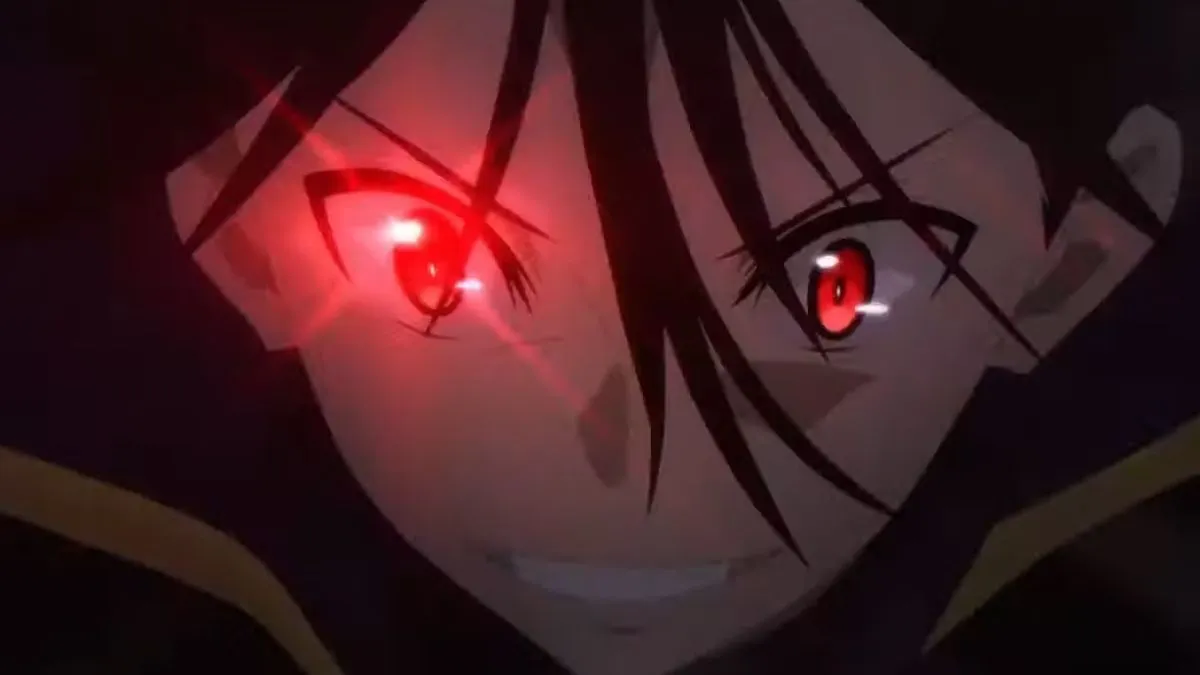 An image showing Cid's left eye in red The Eminence in Shadow