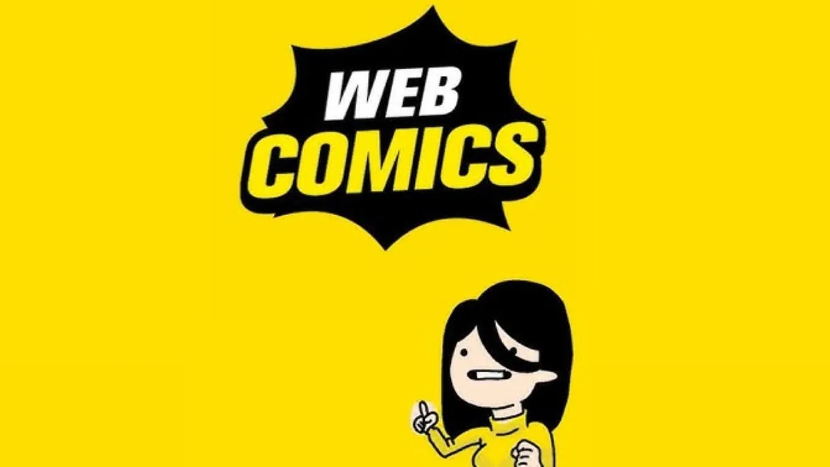 WebComics logo with a drawing of a lady from their youtube channel