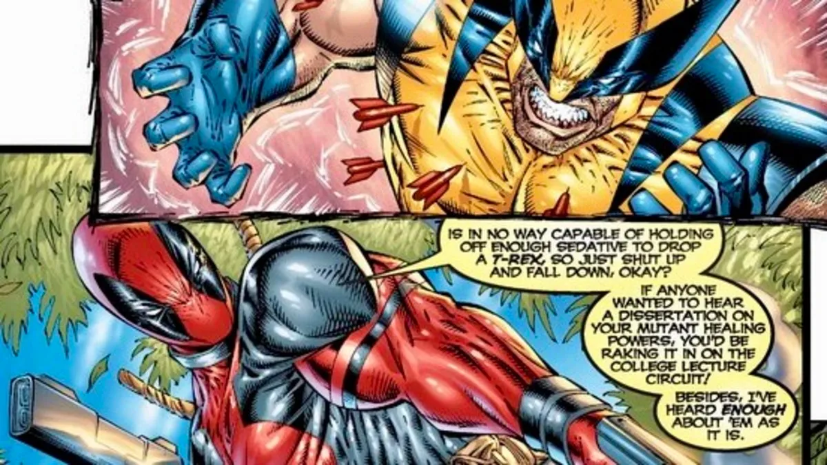 Deadpool shoots tranquilizer darts in Wolverine in ‘Wolverine #154’