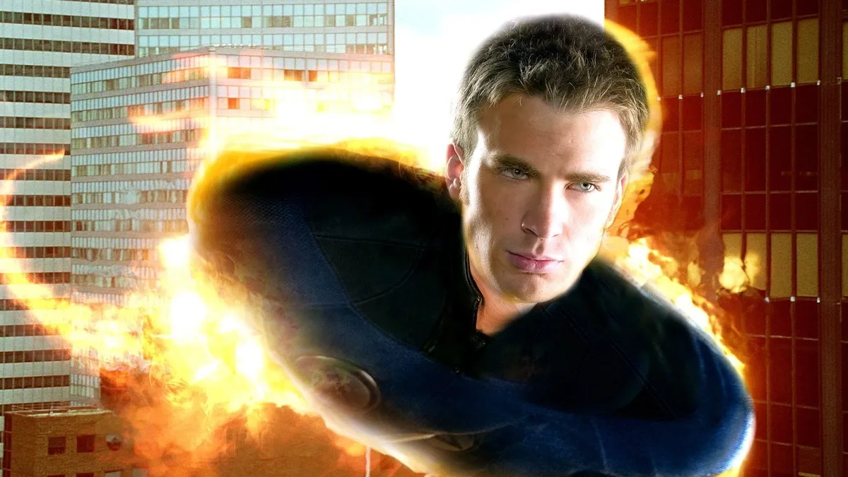 Chris Evans as Human Torch in Fantastic Four