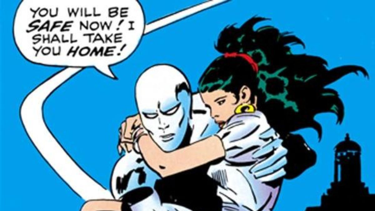 Silver Surfer carries Shalla-Bal in Silver Surfer #11