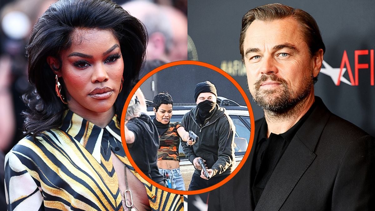 Photo montage of Teyana Taylor at Cannes and Leonardo DiCaprio at the AFI awards and a photo of both on the set of Paul Thomas Anderson's upcoming movie.