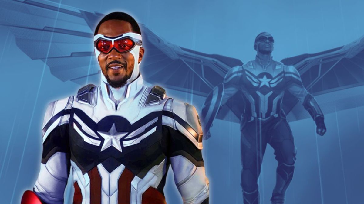 Sam Wilson (Anthony Mackie) as Captain America in The Falcon and the Winter Soldier/Sam's Captain America suit official concept art