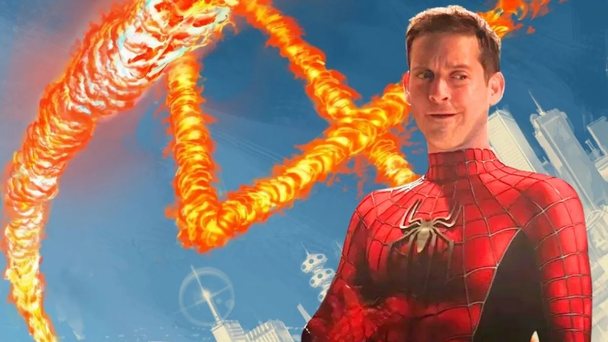 Tobey Maguire in Spider-Man: No Way Home/The Fantastic Four promo art