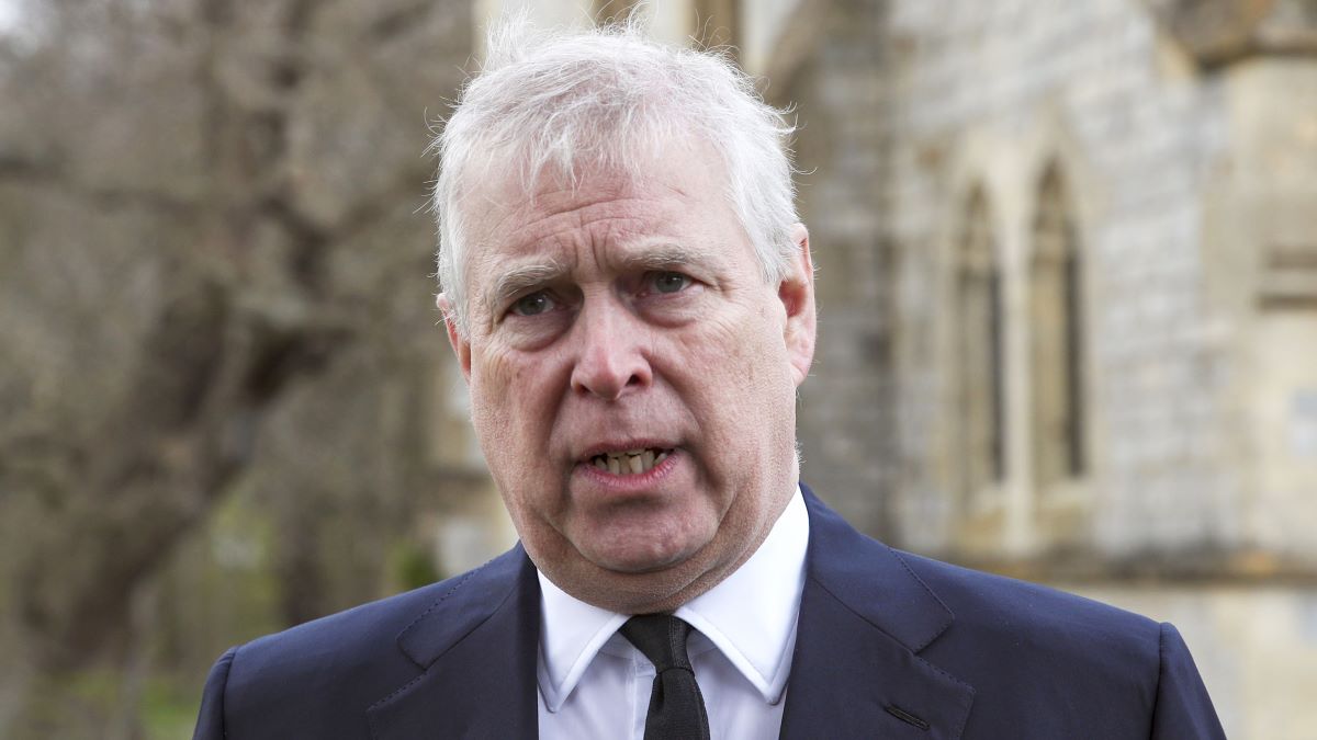 Prince Andrew, Duke of York, attends the Sunday Service at the Royal Chapel of All Saints, Windsor, following the announcement on Friday April 9th of the death of Prince Philip, Duke of Edinburgh, at the age of 99, on April 11, 2021 in Windsor, England. (Photo by Steve Parsons - WPA Pool/Getty Images)