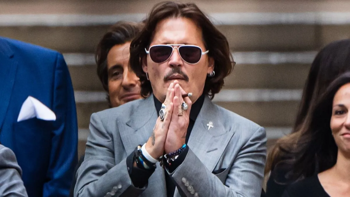 Johnny Depp leaves the Royal Courts of Justice, Strand on July 28, 2020 in London, England. The Hollywood Actor is suing News Group Newspapers (NGN) and the Sun's executive editor, Dan Wootton, over an article published in 2018 that referred to him as a "wife beater" during his marriage to actor Amber Heard. (Photo by Samir Hussein/WireImage)