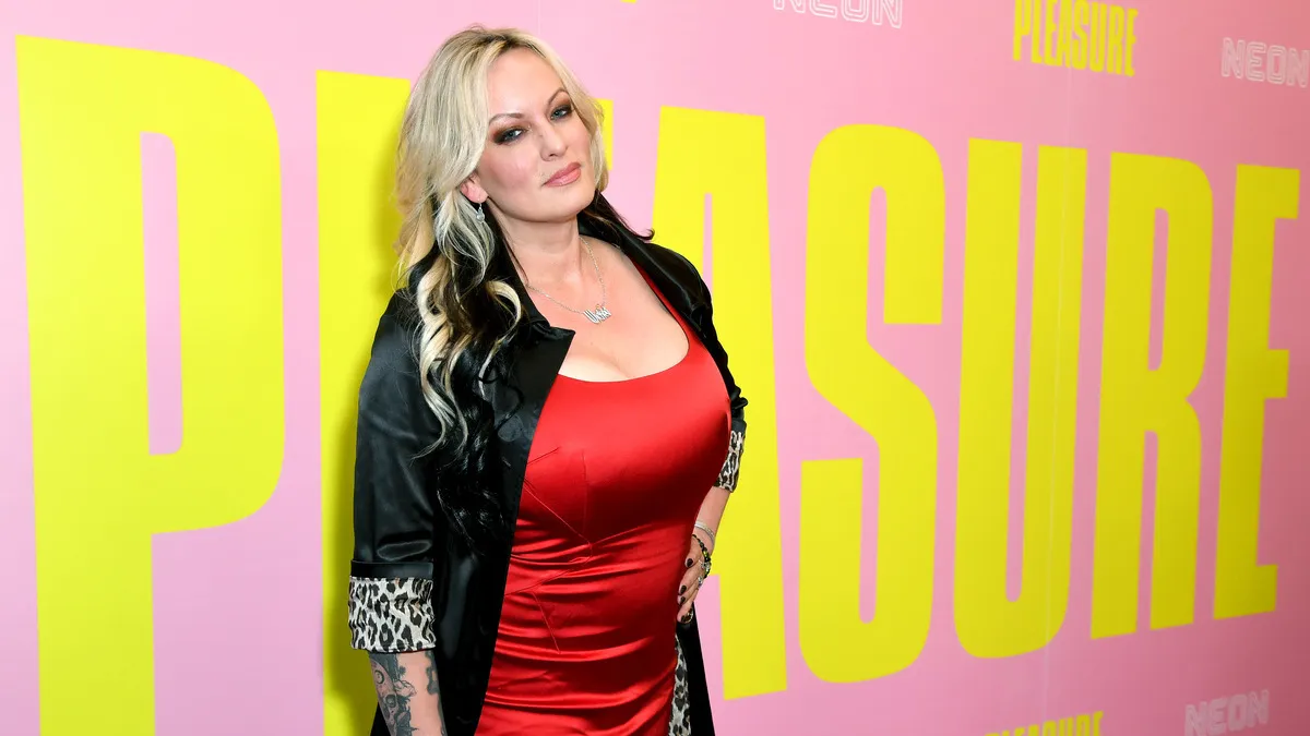 LOS ANGELES, CALIFORNIA - MAY 11: Stormy Daniels attends the Los Angeles Premiere Of Neon's "Pleasure" at Linwood Dunn Theater on May 11, 2022 in Los Angeles, California.