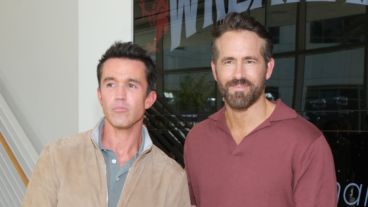 Ryan Reynolds and Rob McElhenney attend the FYC Red Carpet For FX's "Welcome To Wrexham" at The Television Academy on April 29, 2023 in Los Angeles, California.