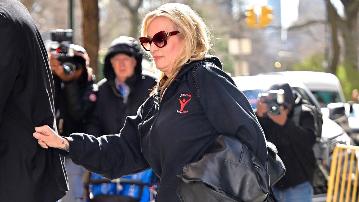 NEW YORK, NEW YORK - MARCH 21: Stormy Daniels is seen arriving to ABC's "The View" on the Upper West Side on March 21, 2024 in New York City.
