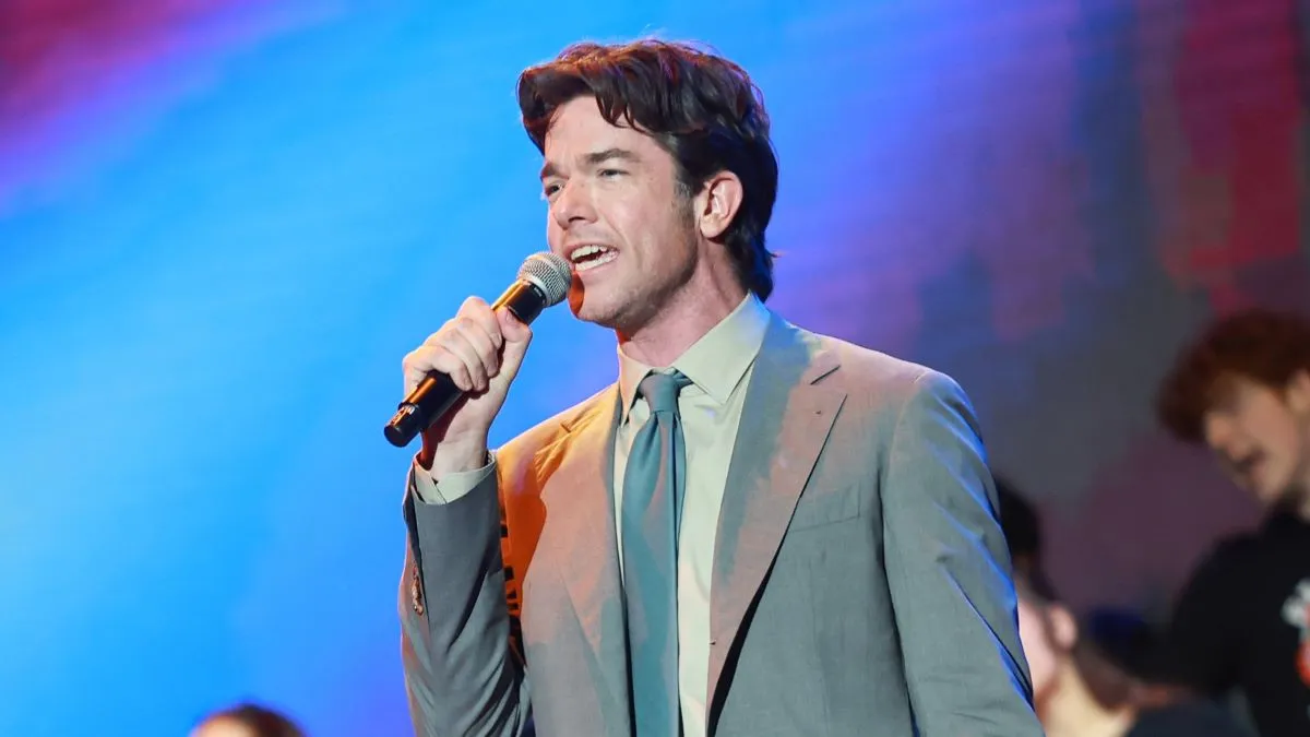 Adam Lambert and John Mulaney perform onstage during Netflix is a Joke Festival: Big Mouth Live at The Greek Theatre on May 02, 2024 in Los Angeles, California. (Photo by Matt Winkelmeyer/Getty Images for Netflix)