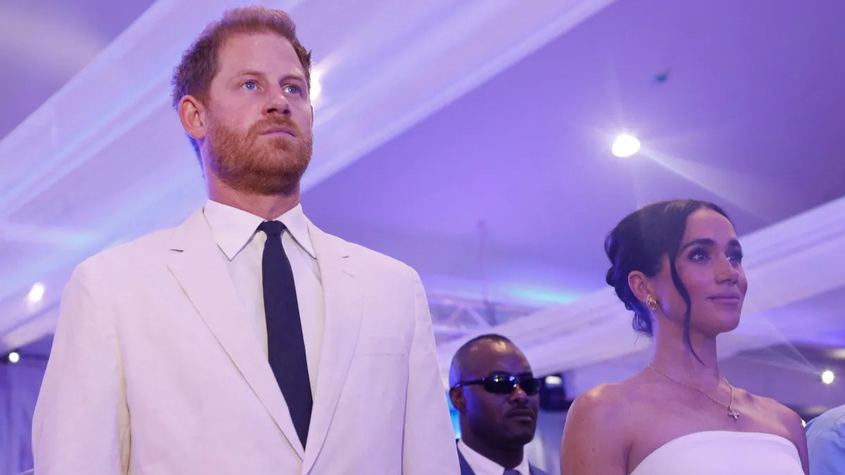 Prince Harry, Duke of Sussex, and Meghan, Duchess of Sussex visit Nigeria Unconquered, a charity organisation that works in collaboration with the Invictus Games Foundation, at a reception at Officers’ Mess on May 11, 2024 in Abuja, Nigeria.