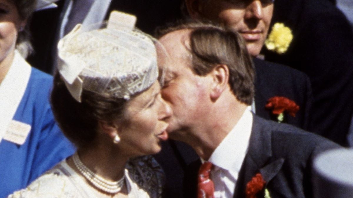 Andrew Parker-bowles Kissing Princess Anne When They Meet At Royal Ascot. (Photo by Tim Graham Photo Library via Getty Images)