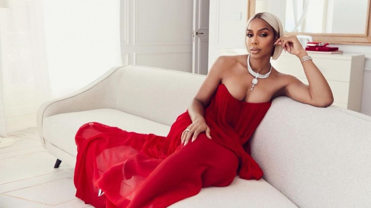 Kelly Rowland in a red dress for Cannes Film Festival