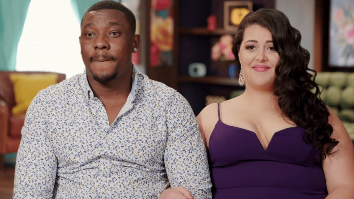Kobe and Emily from 90 Day Fiancé in a confessional