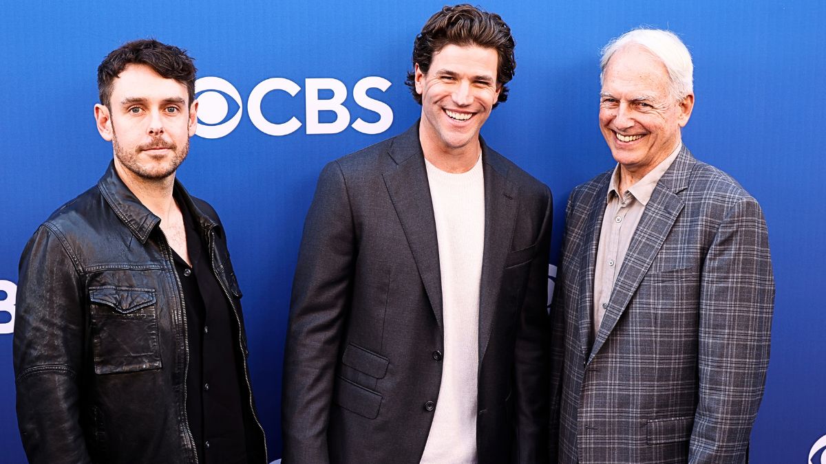 Austin Stowell, Sean Harmon, Mark Harmon attends the CBS Fall Schedule Celebration at Paramount Studios on May 02, 2024 in Los Angeles, California.