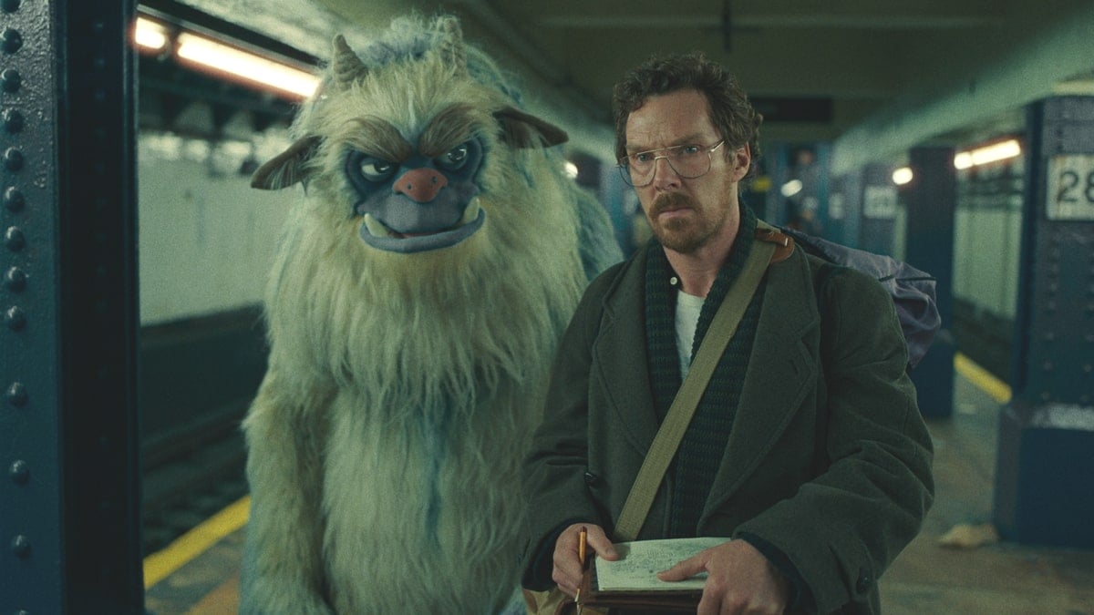 Benedict Cumberbatch and a monster puppet in Netflix's Eric