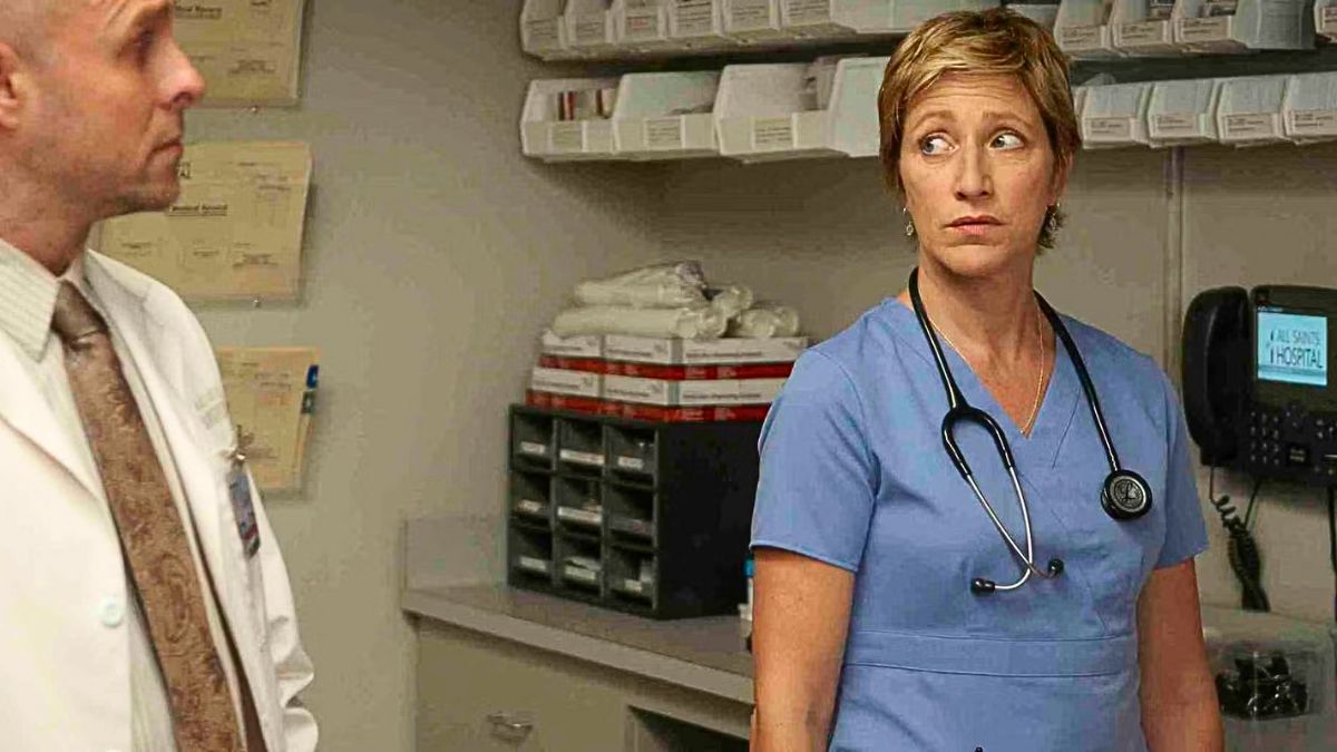 Edie Falco as Nurse Jackie Peyton in 'Nurse Jackie'.