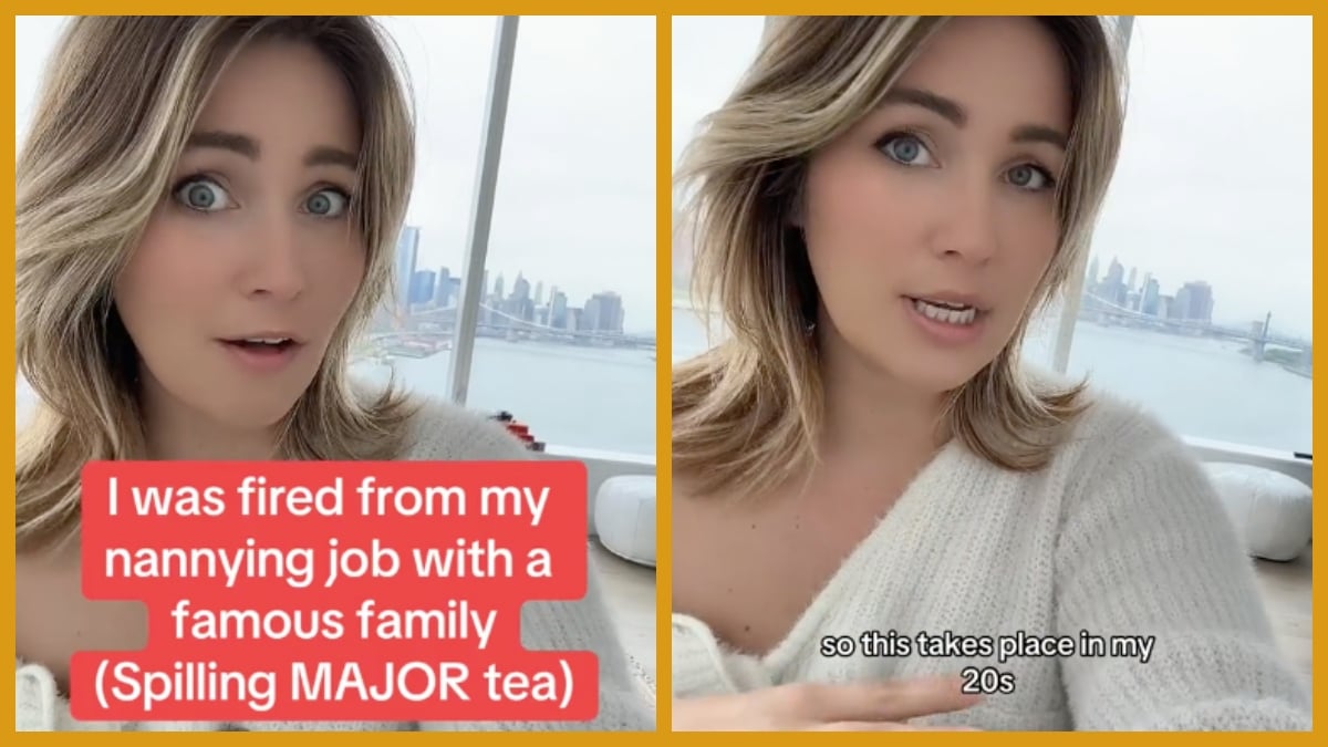 Stephanie Matto makes TikTok video about nannying job.