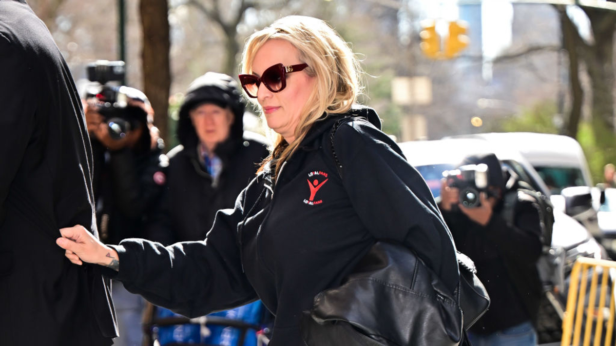 Stormy Daniels is seen arriving to ABC's "The View" on the Upper West Side on March 21, 2024 in New York City.