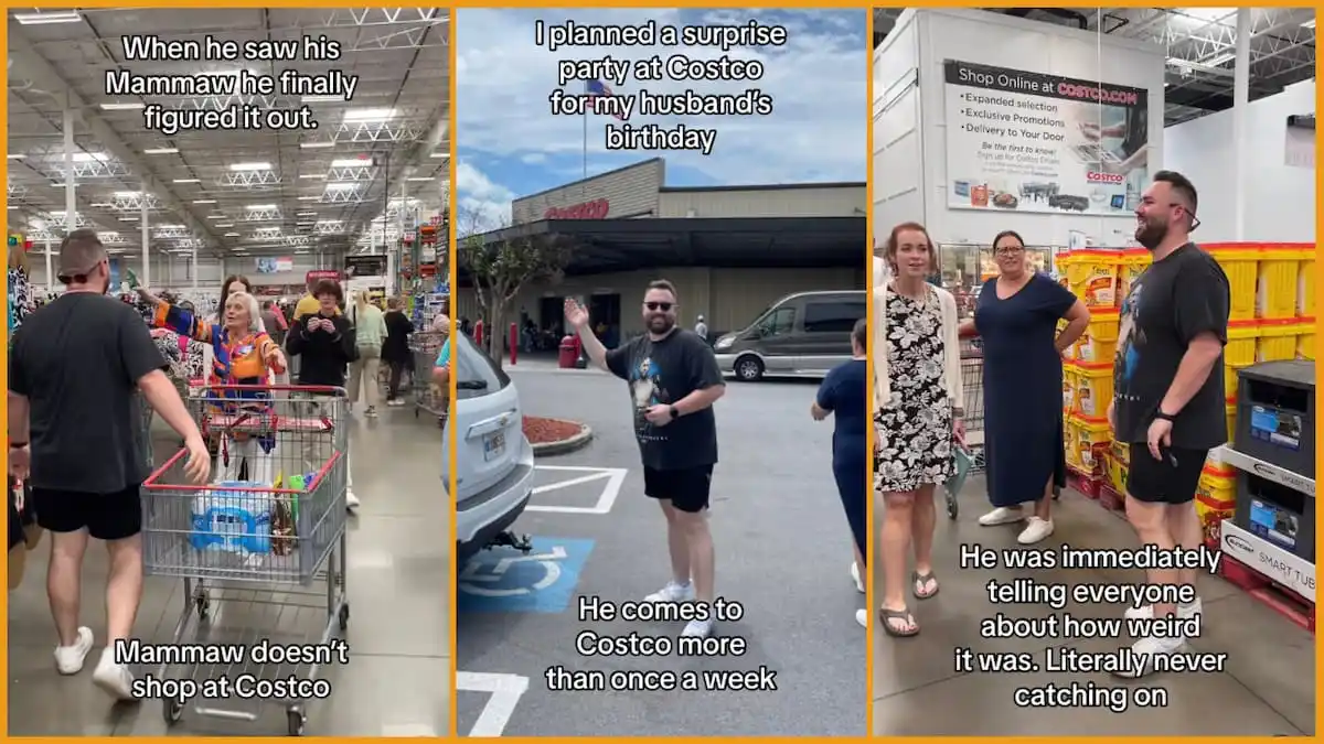 'The correct way to have a birthday party': Wife throws surprise party for husband in the middle of a Costco