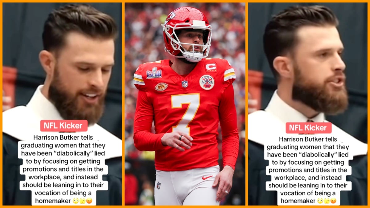 ‘How did they just sit there silently?’: NFL kicker encourages women to reject their careers and become homemakers at graduation ceremony