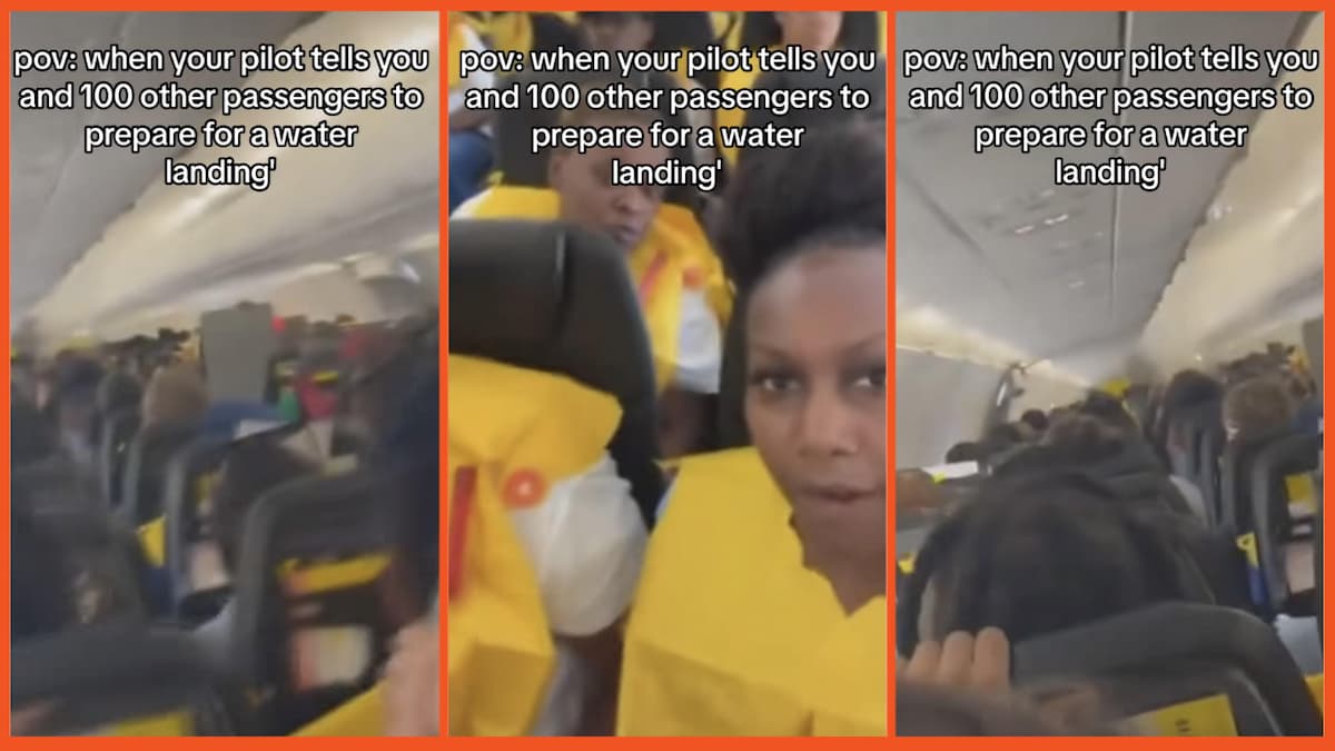 'Spirit Airlines just turned into Spirit Cruises': Plane passengers panic en masse when announcer tells them to prepare for a water landing