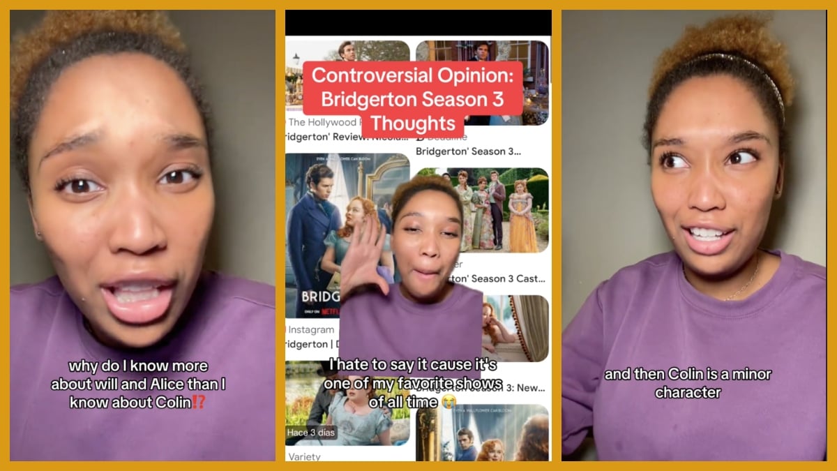 TikToker giaalysevlogs explains why Bridgerton season 3 has flaws.