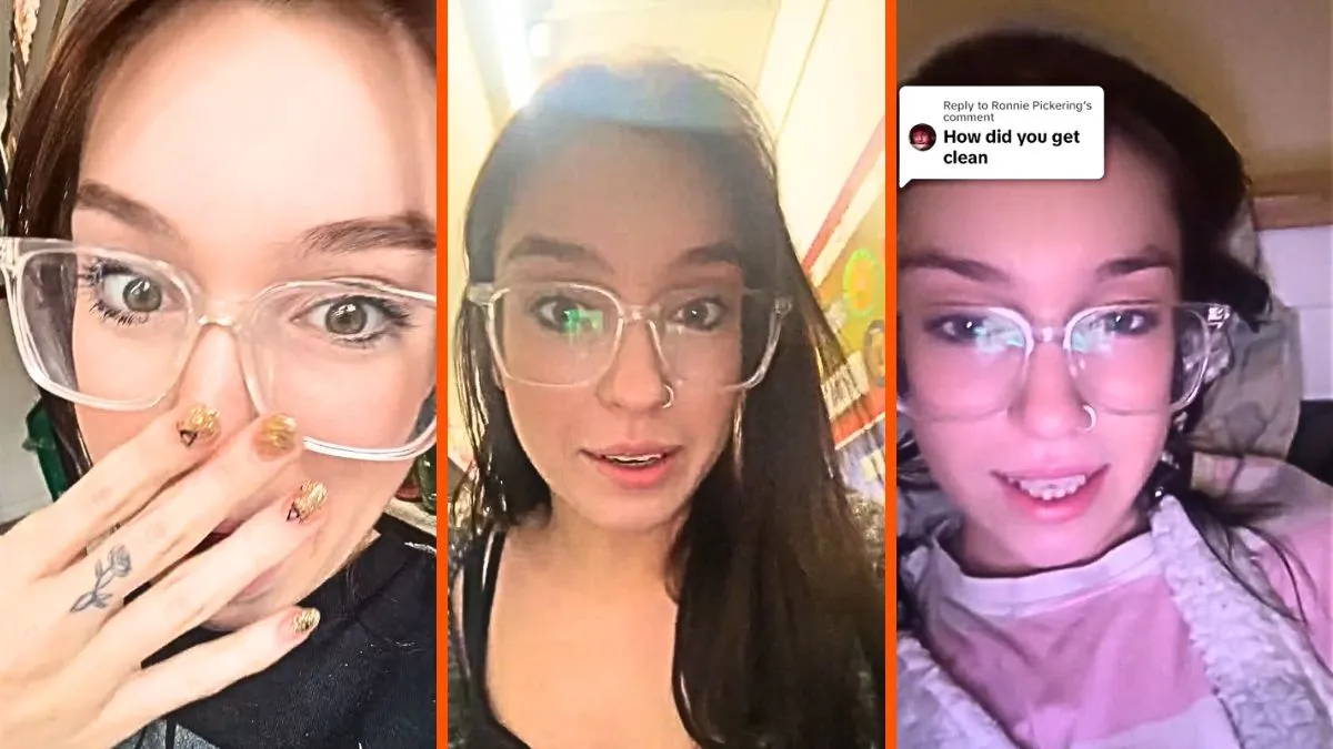 Screengrabs from different videos from Trippyspinez's TikTok account.