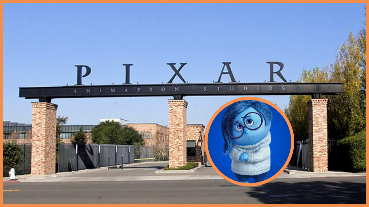 Pixar gate and Sadness from Inside Out