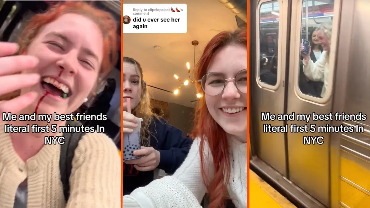 Viral TikTok sesties get separated on the subway