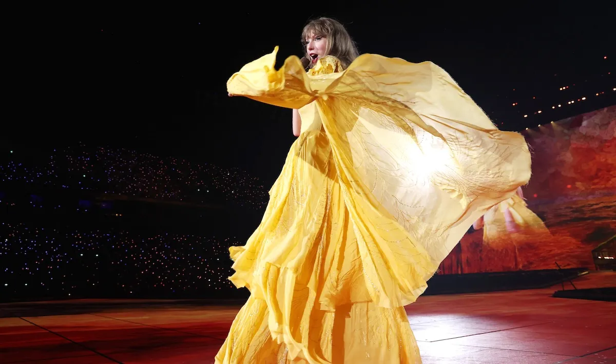 PARIS, FRANCE - MAY 09: (EDITORIAL USE ONLY. NO BOOK COVERS.) Taylor Swift performs onstage during "Taylor Swift | The Eras Tour" at La Defense on May 09, 2024 in Paris, France.