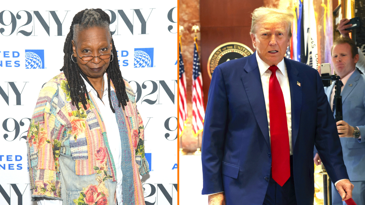 Whoopi Goldberg next to Donald Trump