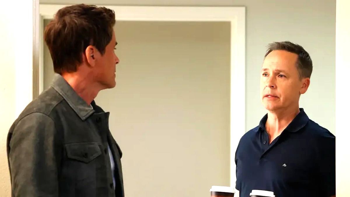 Rob Lowe as Owen Strand and Chad Lowe as Robert Strand on 9-1-1: Lone Star