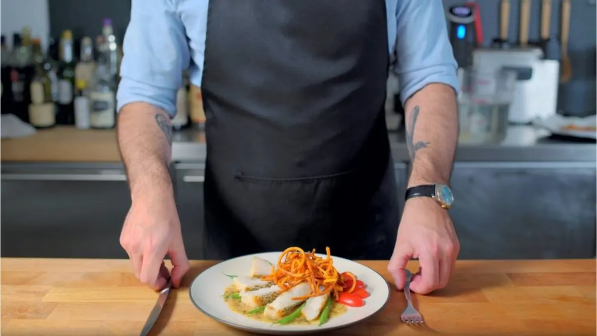 Andrew Rea in an episode of Binging with Babish