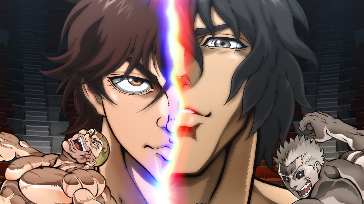 Cover image of the Netflix crossover event Baki Hanma VS Kengan Ashura