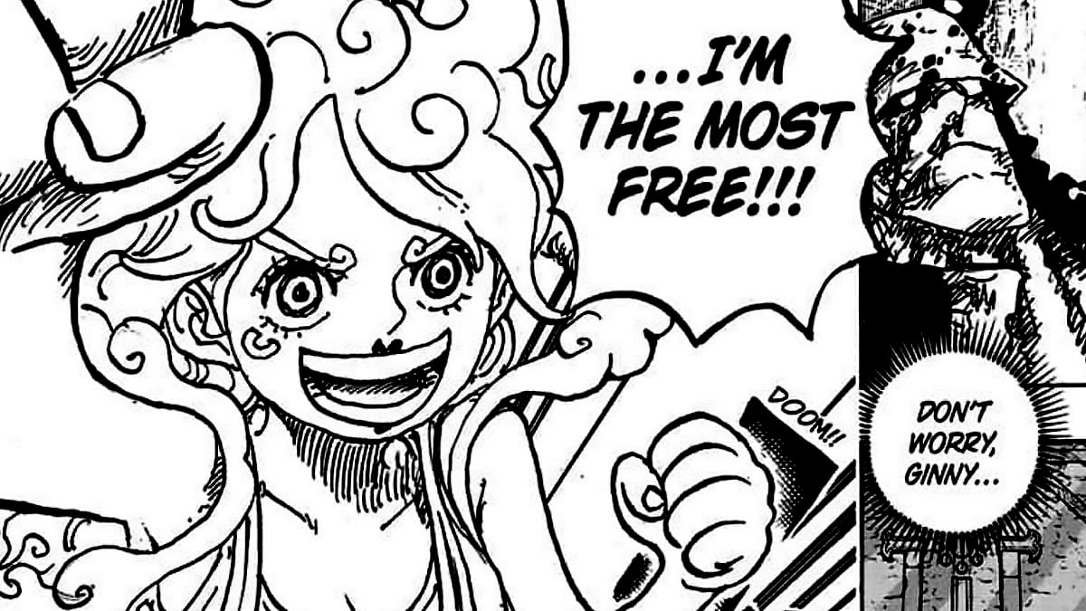 Bonney transforming into Nika using future distortion in One Piece manga chapter 1118