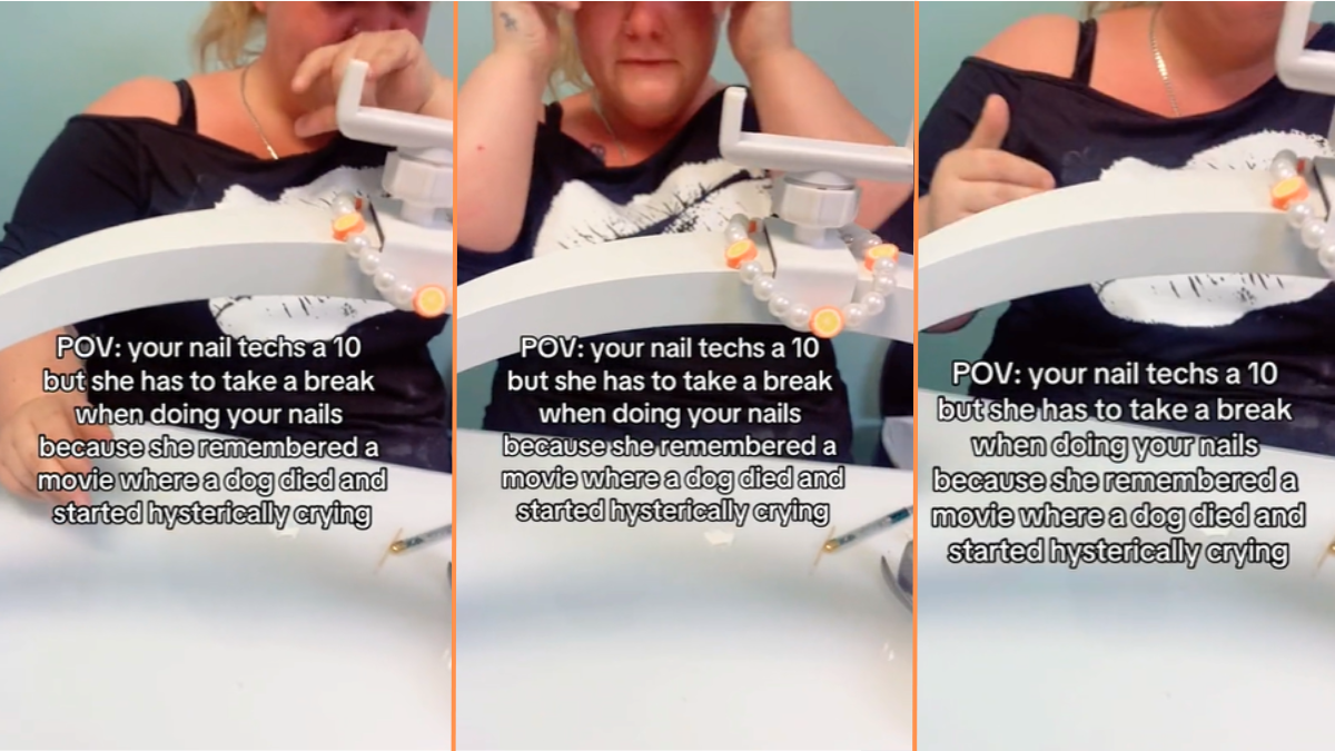 'Her soul is so pure': Manicurist breaks down in the middle of doing client's nails after remembering a sad movie