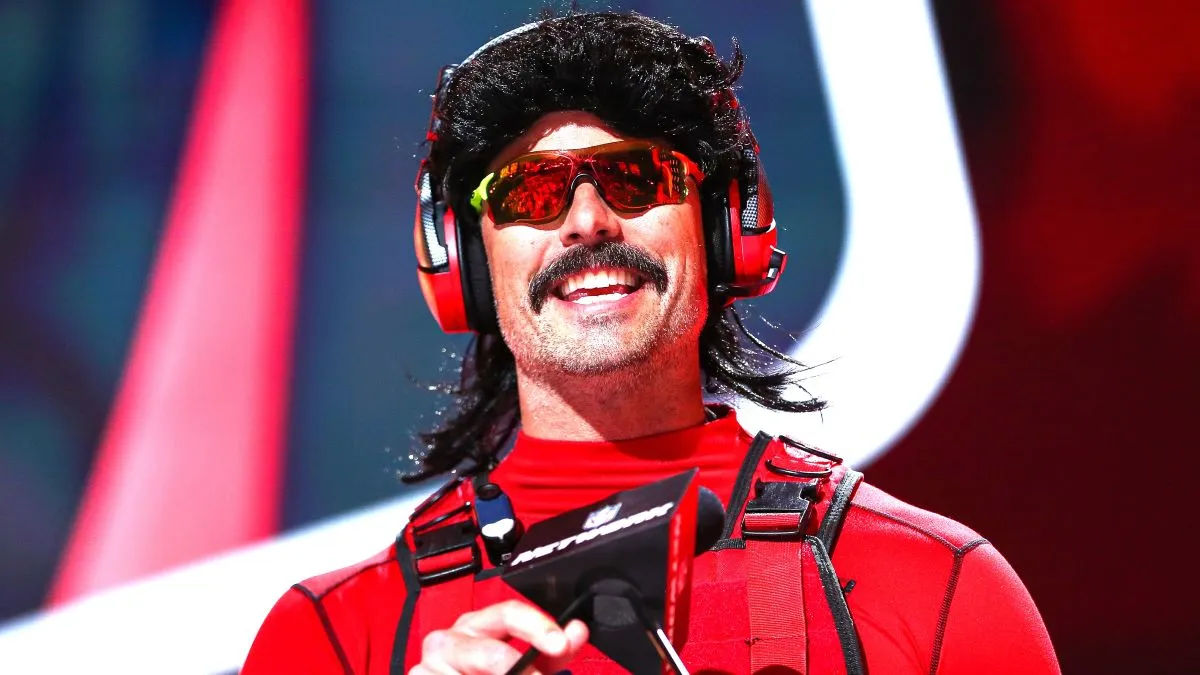 Video game streamer Dr. DisRespect presents on stage during round three of the 2022 NFL Draft on April 28, 2022 in Las Vegas, Nevada. (Photo by Kevin Sabitus/Getty Images)