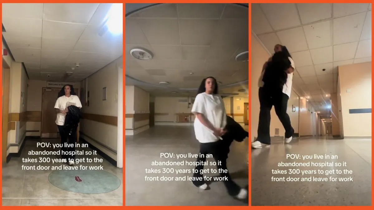 'Sorry I was late, I was walking to the exit': Woman lives in enormous abandoned hospital, and we somehow both do and do not envy her