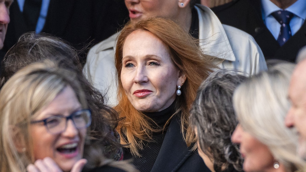 J.K. Rowling pictured in a crowd of people