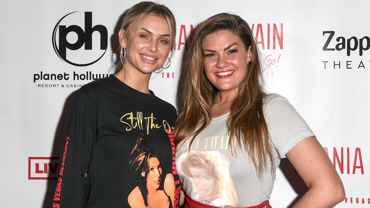 Television personalities Lala Kent (L) and Brittany Cartwright attend the grand opening of Shania Twain's "Let's Go!" The Las Vegas Residency