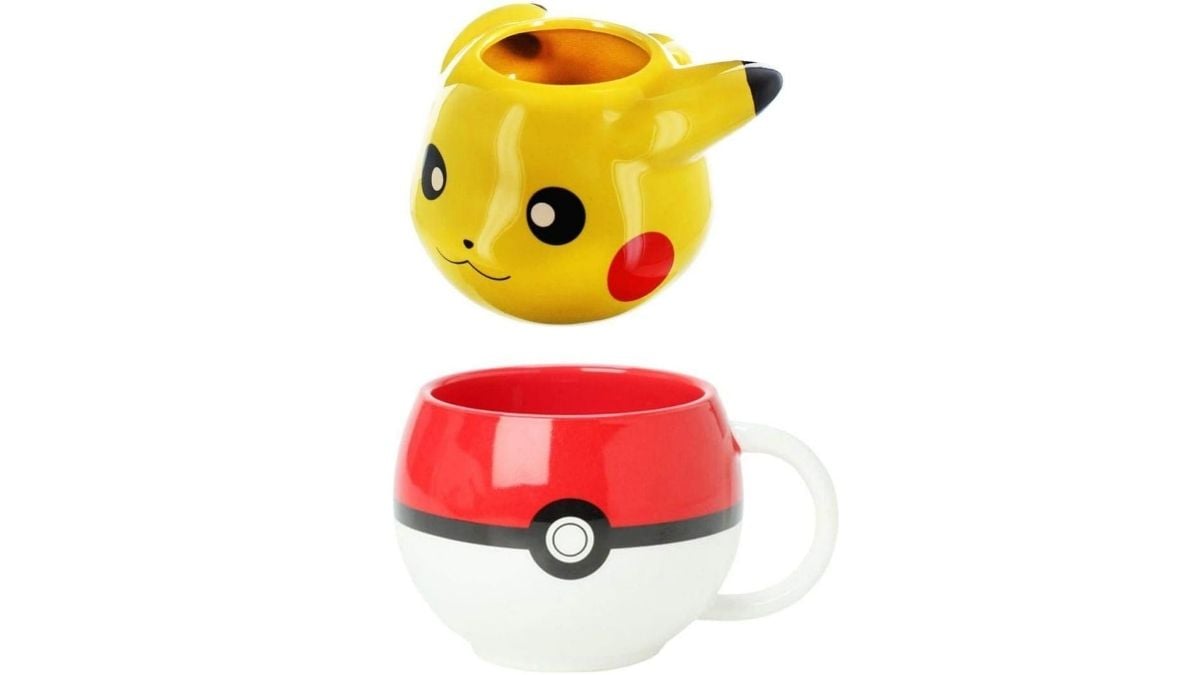 Pikachu and Pokeball Pokemon mugs