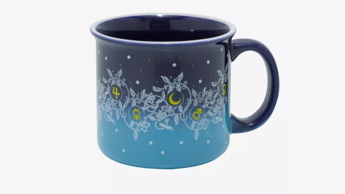 Sailor moon dark and light blue ombré mug