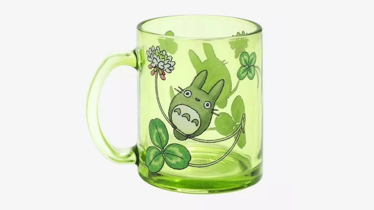 'My Neighbor Totoro' green glass mug from boxlunch
