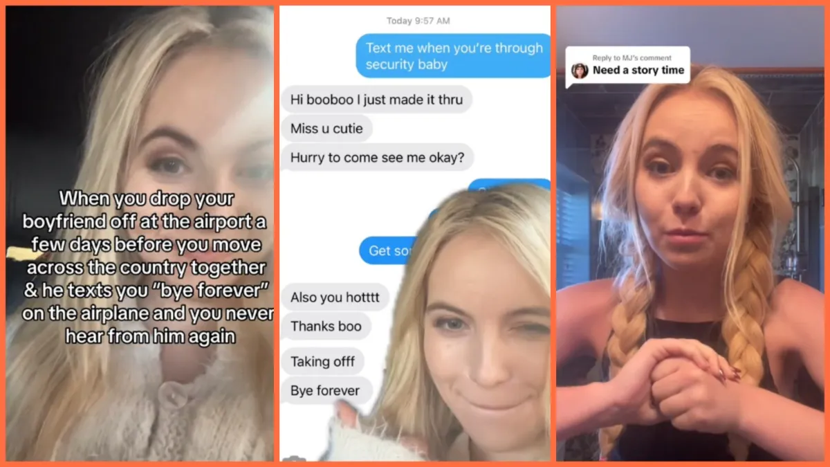 'I have so many questions!': Girlfriend drops boyfriend off at the airport, he texts her 'bye forever' and then vanishes off the face of the Earth